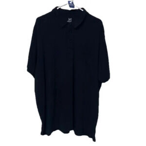 Men’s 2XL black polo shirt short sleeve front pocket 2XL polo George